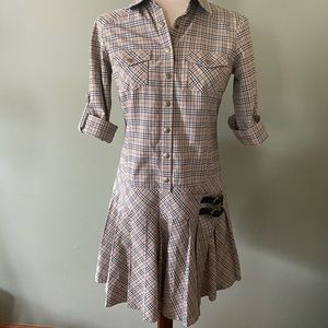 Burberry Blue Label Cotton Shirt Dress 38 Ladies